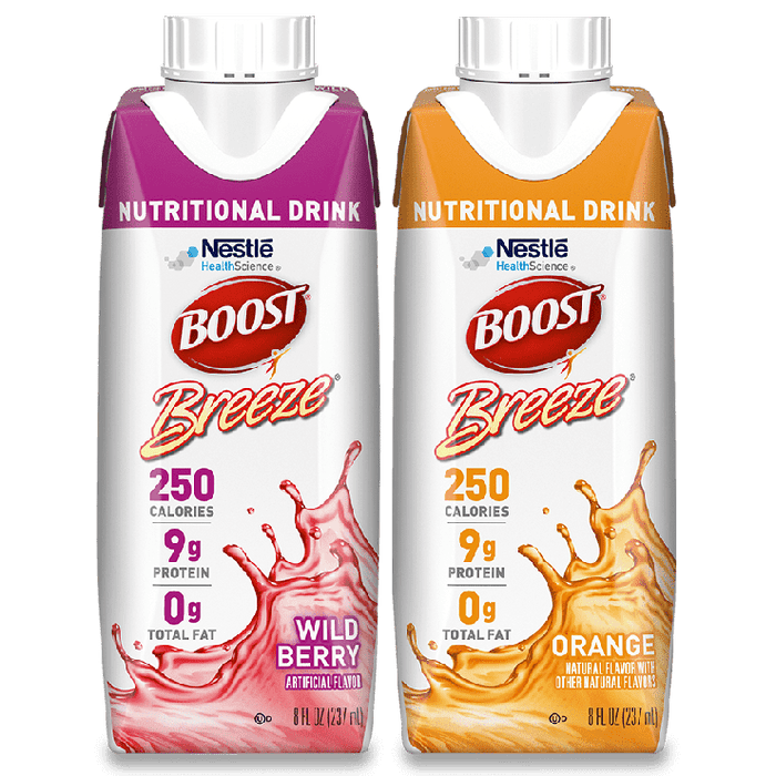 Nestlé BOOST BREEZE Clear Liquid Nutritional Drink, Variety Pack, 237ml / 8 fl oz (Pack of 24) by Pasteur Pharmacy