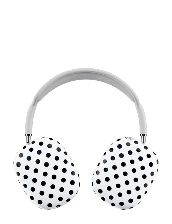 Polka Dot | White and Black Airpod Max Cover by Wildflower Cases