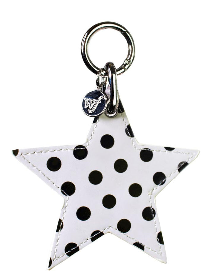 Polka Dot Star Charm | White and Black by Wildflower Cases