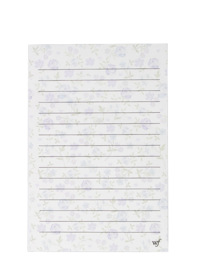 Lilac & Blue Floral Notepad by Wildflower Cases