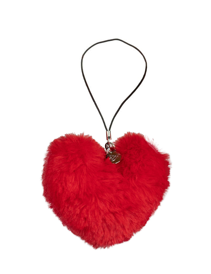 Fuzzy Heart w/ WF Charm | Red by Wildflower Cases