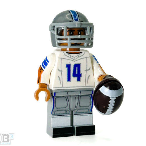 #14 WR St. Brown Detroit Football Player Minifig - B3 Customs by B3 Customs