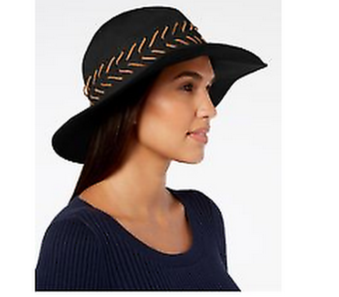 I.n.c. Packable Whipstitched Solid Panama Hat by Vanessa Jane