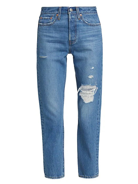 Levis Womens Cotton Wedgie Ripped Jeans - Athens Asleep, Size 30 by Vanessa Jane