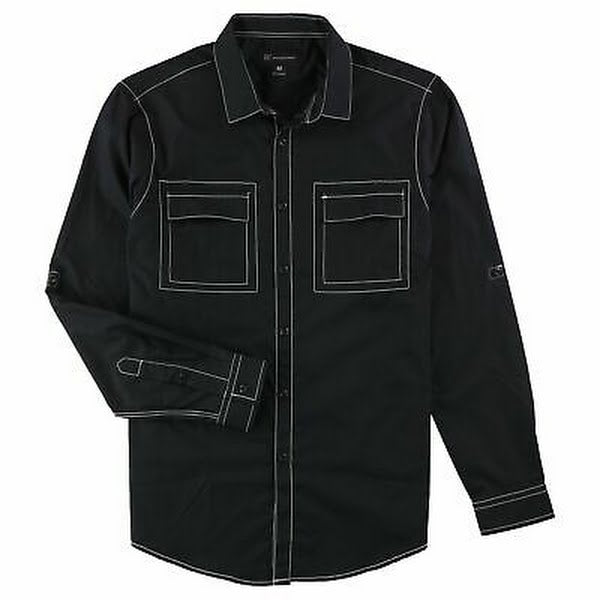 I.n.c. Mens Utility Shirt, Size Large by Vanessa Jane