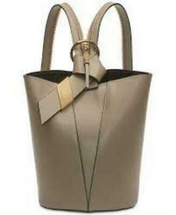 Calvin Klein Karsyn Leather Convertible Mini Hobo Backpack/Molasses/gold by Vanessa Jane