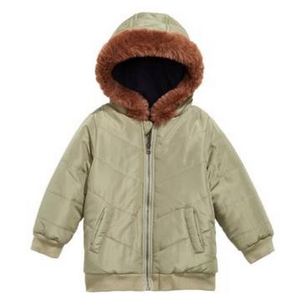 First Impressions Baby Boys Hooded Chevron Jacket by Vanessa Jane