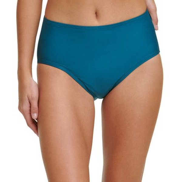 DKNY Teal Classic High Waist Bikini Swim Bottom, Us XL by Vanessa Jane
