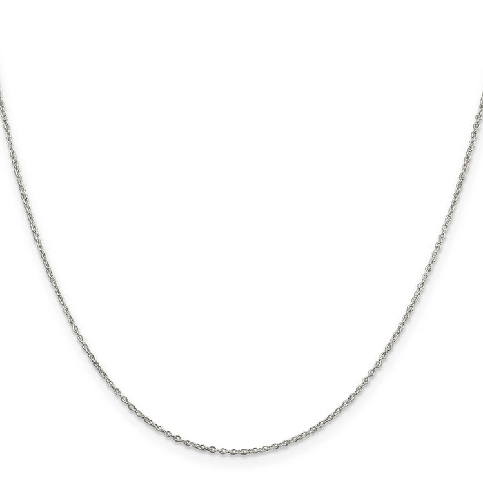 1.1 mm Sterling Silver Forzantine Cable Chain by Fine Color Jewels