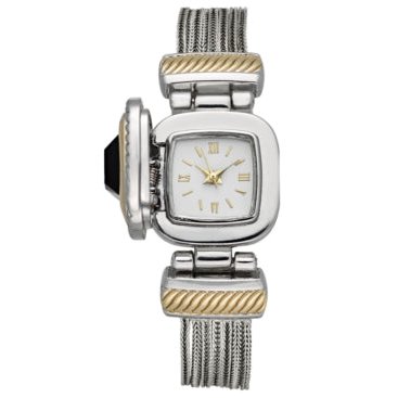 Charter Club Womens Flip Cover Two-Tone Bracelet Watch 25mm by Vanessa Jane