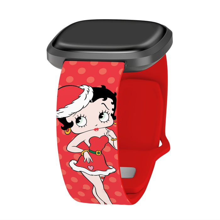 Betty Boop Christmas HD Fitbit Versa 3 and Sense 1 Watch Band by Affinity Bands