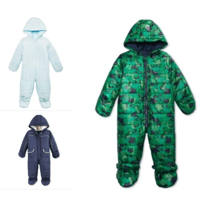 First Impressions Baby Boys Hooded Footed Bunting Snowsuit by Vanessa Jane
