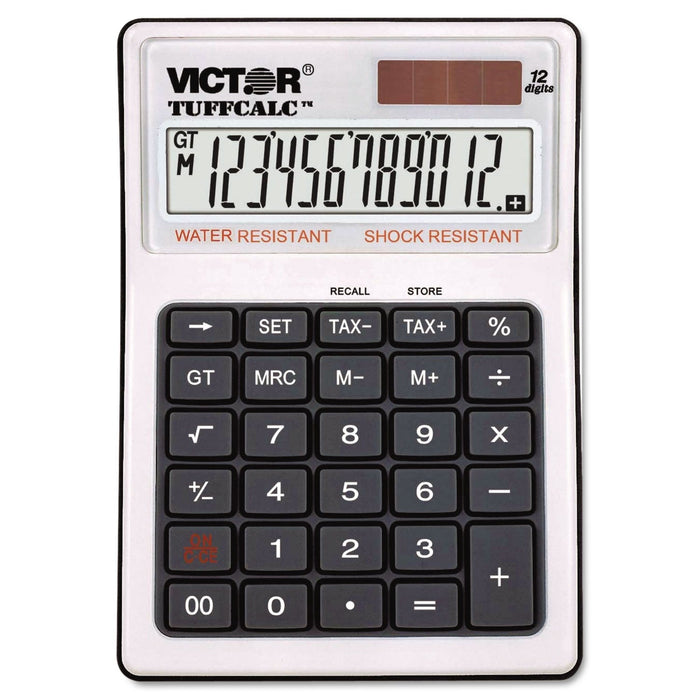 Victor TUFFCALC Desktop Calculator, 12-Digit LCD