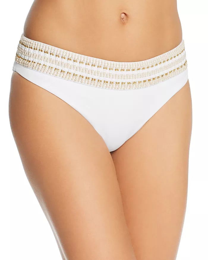 Peixoto Womens Zoni Bikini Bottom - White Gold - Size Medium by Vanessa Jane