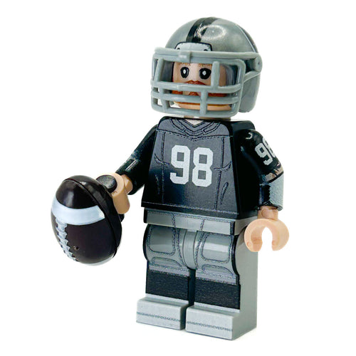 #98 DE Las Vegas Football Player Minifig made using LEGO parts - B3 Customs by B3 Customs