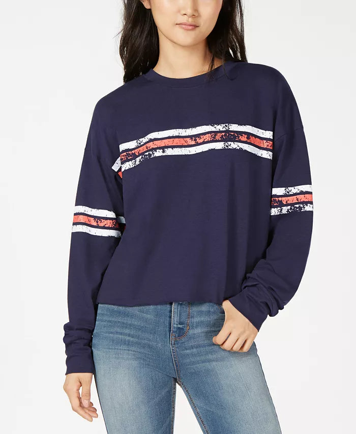 Freshman Juniors Striped Drop-Shoulder Top, Size XL by Vanessa Jane