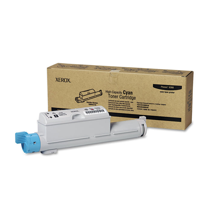 Xerox 106R01218 High-Yield Toner, 12,000 Page-Yield, Cyan