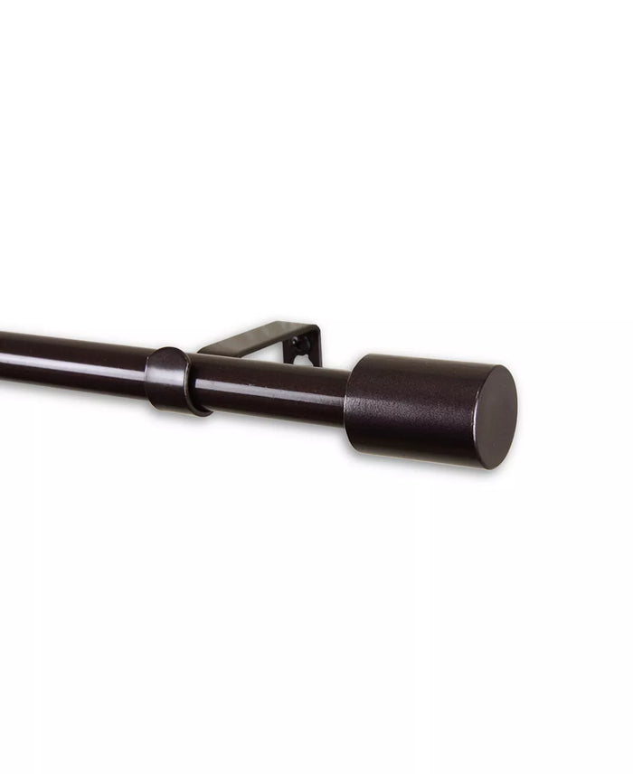 Rod Desyne Nora Curtain Rod 0.625 Diameter 84-120 inch, Black by Vanessa Jane