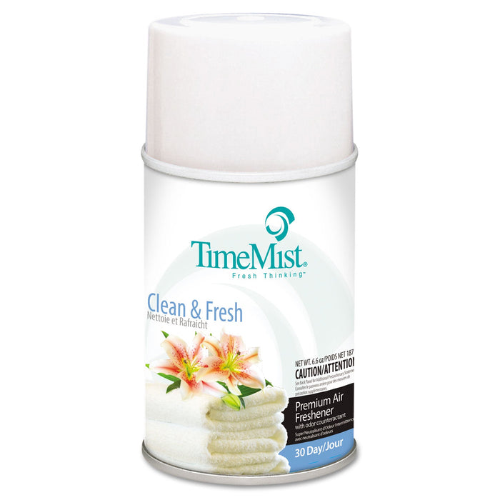 TimeMist Premium Metered Air Freshener Refill, Clean N Fresh, 6.6 oz Aerosol Spray