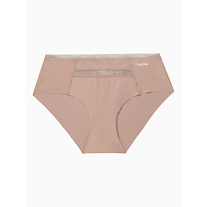 Calvin Klein Invisibles Mesh-Trim Hipster Panties Brown X-Large by Vanessa Jane