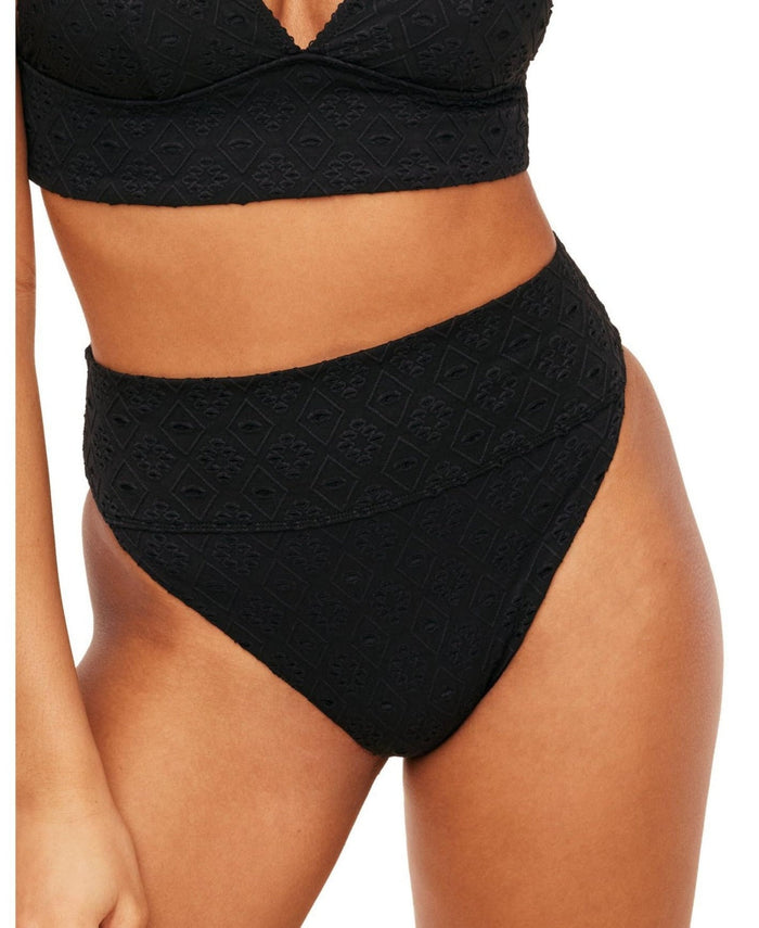 Adore Me Womens Madelaine Swimwear High-Waisted Bikini Bottom - XL/Black by Vanessa Jane