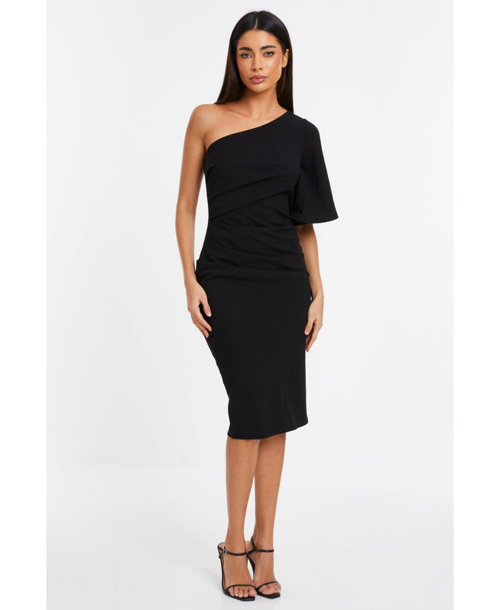 Quiz Womens Scuba Crepe One Shoulder MIDI Dress, Size 14 by Vanessa Jane