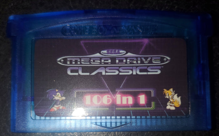 106 in 1 Sega Genesis Mega Drive GBA Video Game Cartridge by VintageVideoGameStore