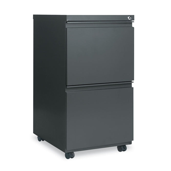 Alera File Pedestal with Full-Length Pull, Left or Right, 2 Legal/Letter-Size File Drawers, Charcoal, 14.96" x 19.29" x 27.75"