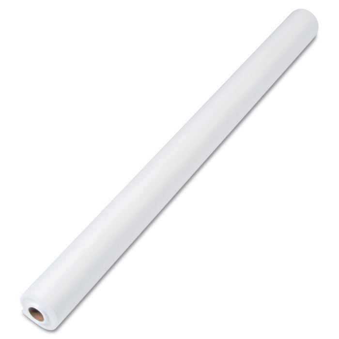 Tablemate Linen-Soft Non-Woven Polyester Banquet Roll, Cut-To-Fit, 40" x 50 ft, White