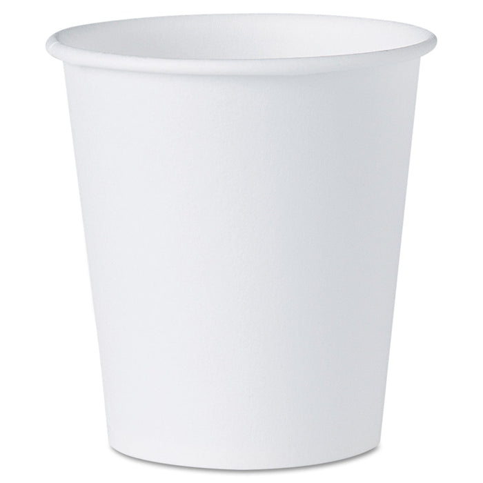 Dart White Paper Water Cups, 3 oz, 100/Bag, 50 Bags/Carton