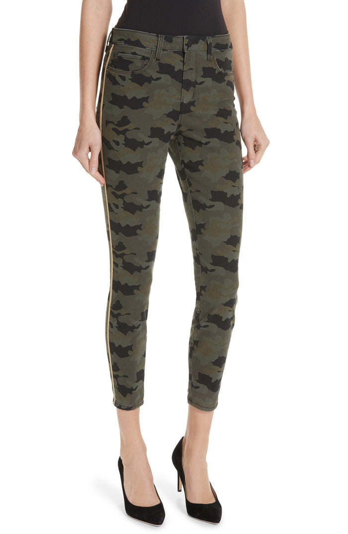 L'AGENCE Margot High Rise Camo Skinny Jeans, Camo Stone, 28 by Vanessa Jane
