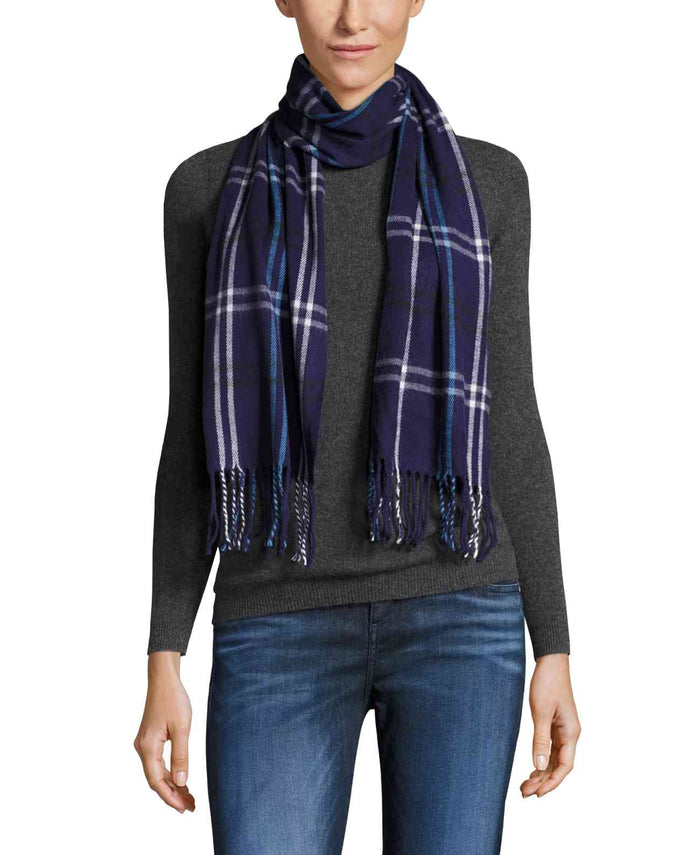 Cejon Grid Pattern Plaid Woven Scarf by Vanessa Jane
