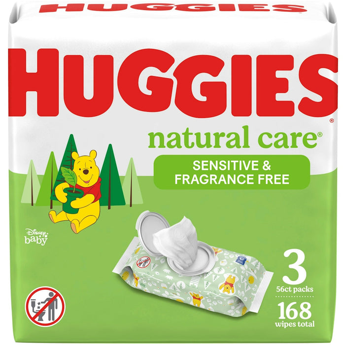 Huggies Natural Care Disney Baby Sensitive & Fragrance Free Wipes 56 ct x 3 by Pasteur Pharmacy