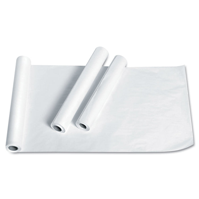 Medline Exam Table Paper, Deluxe Crepe, 21" x 125 ft, White, 12 Rolls/Carton