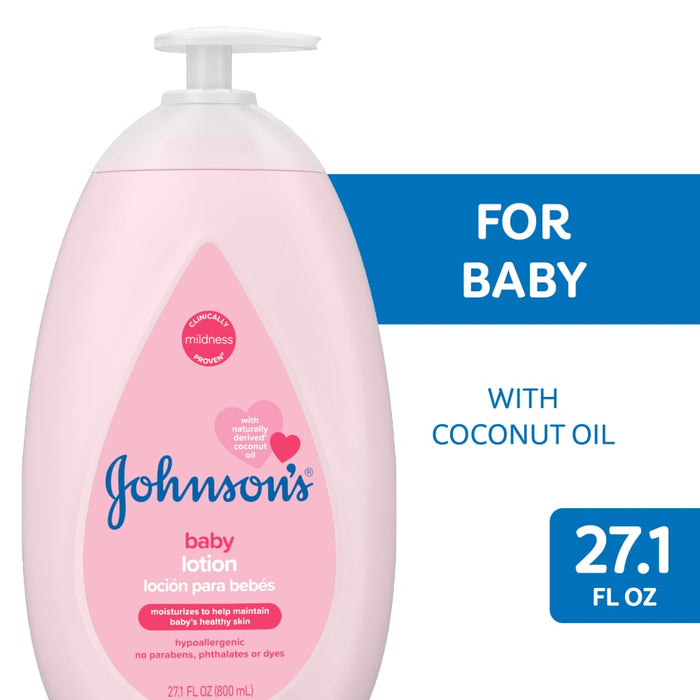 Johnson's Baby Moisturizing Pink Lotion With Coconut Oil - 27.1 Fl Oz by Pasteur Pharmacy