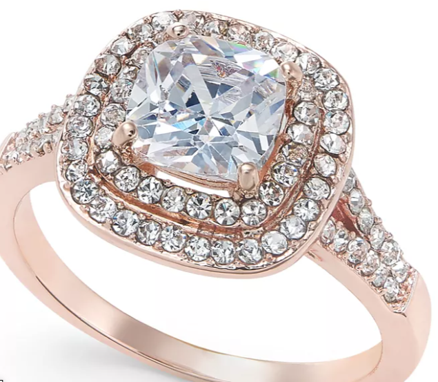 Charter Club Double Halo Crystal Center Ring by Vanessa Jane