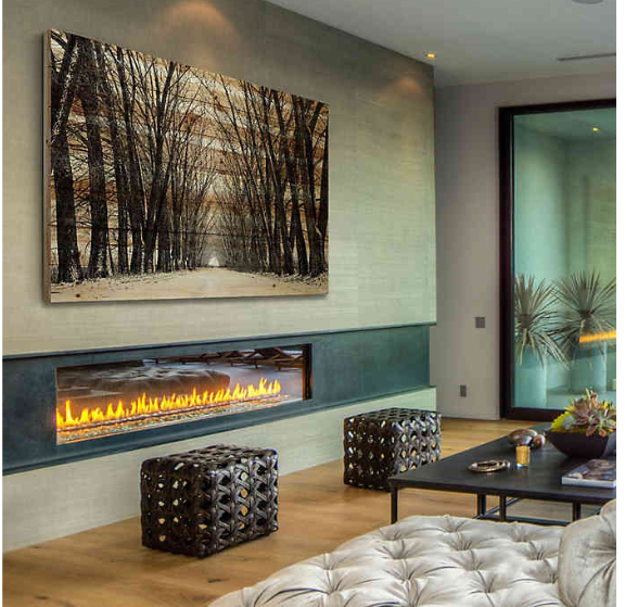 Parvez Taj Tree Path 45-Inch x 30-Inch Pine Wood Wall Art by Vanessa Jane