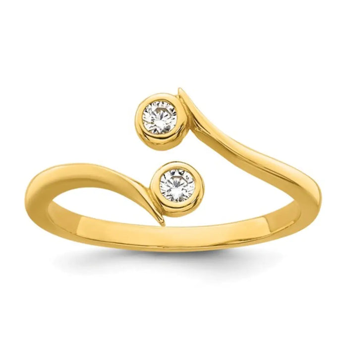 10k Gold Adjustable Toe Ring by Fine Color Jewels