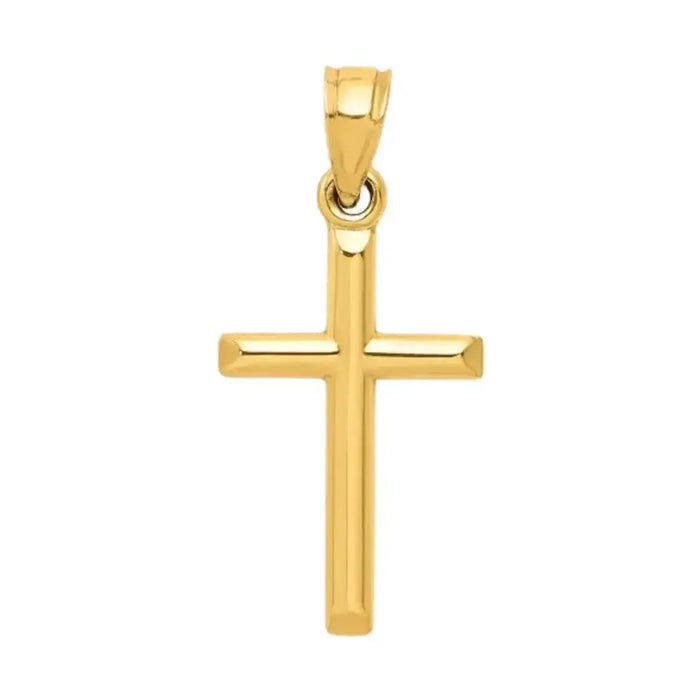 10K Gold Cross Pendant by Fine Color Jewels