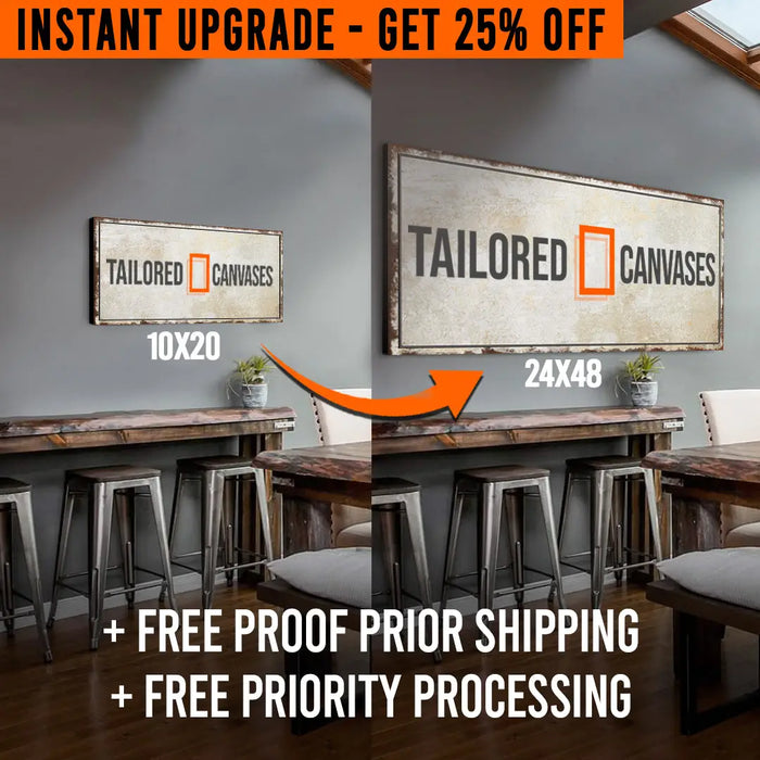 10x20 ---> 24x48 Size Upgrade by Tailored Canvases