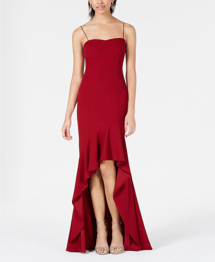 Speechless Juniors' Ruffled High-Low Gown, Size 7 by Vanessa Jane