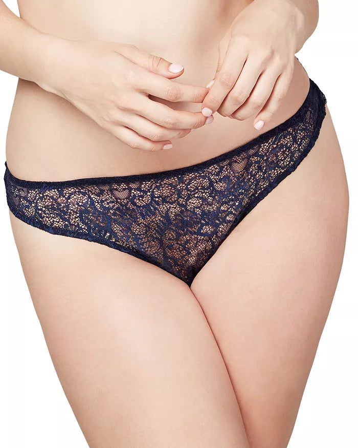 Liberte Bowery Scalloped Lace Thong, Size Small by Vanessa Jane