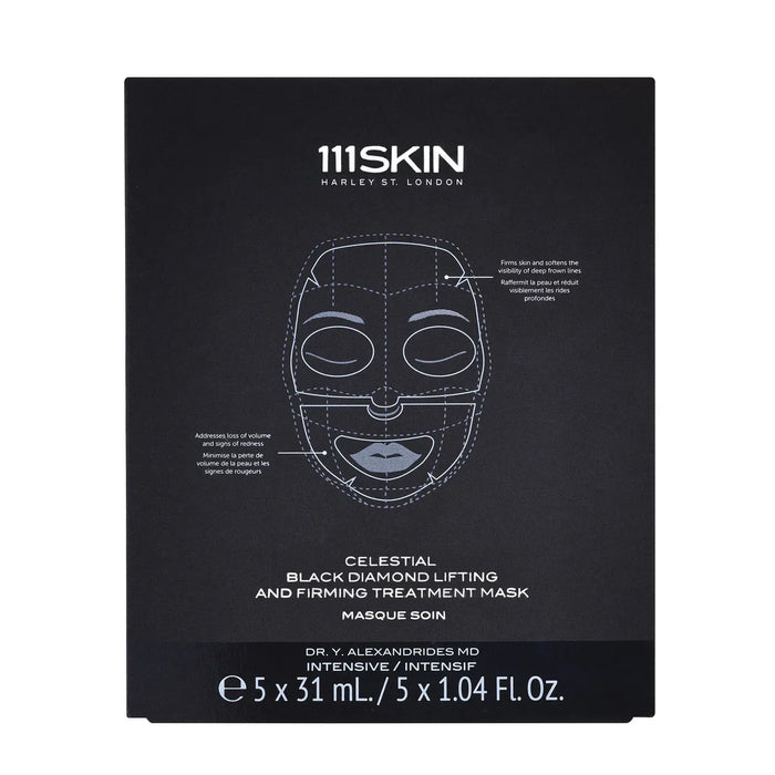 111SKIN Celestial Black Diamond Lifting and Firming Treatment Mask Box by Nava Beauty