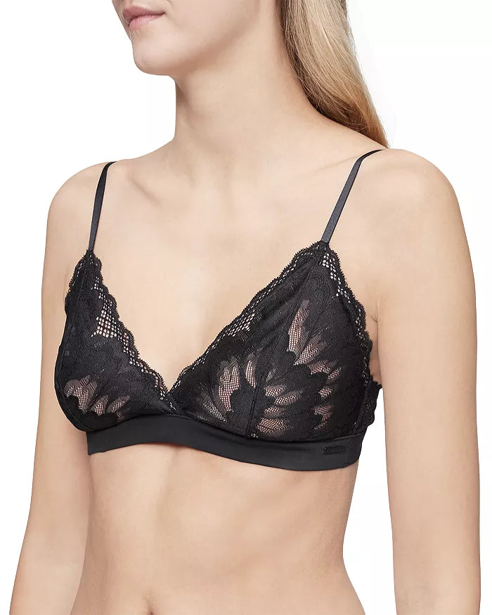 Calvin Klein Hibiscus Lace Unlined Bra, Size XS by Vanessa Jane