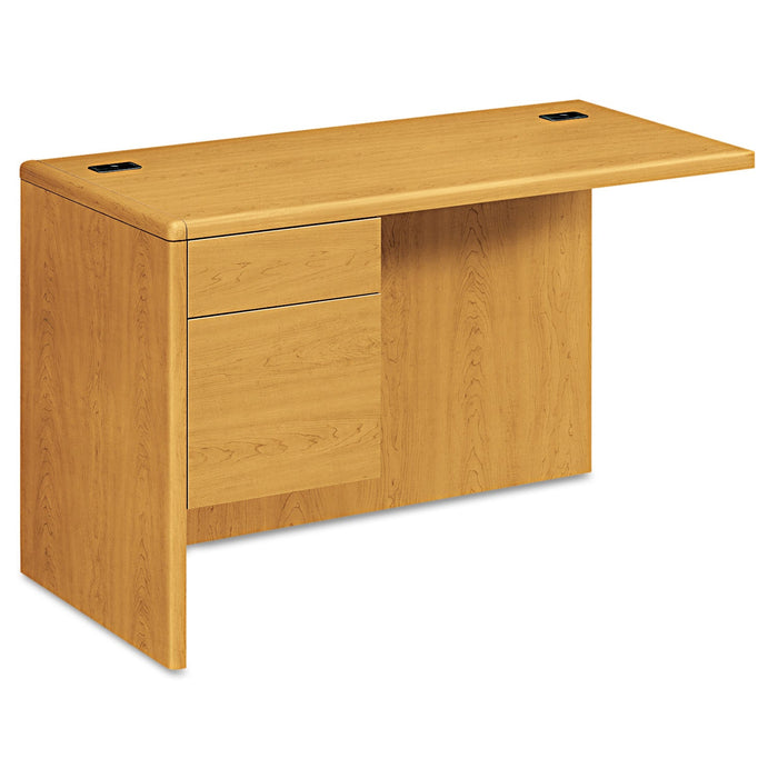 HON 10700 "L" Workstation Return, Left 3/4 Pedestal, 48w x 24d x 29.5h, Harvest