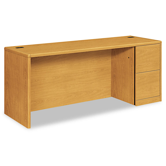 HON 10700 Series Right Pedestal Credenza, 72w x 24d x 29.5h, Harvest