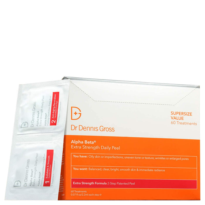 Dr. Dennis Gross Alpha Beta Extra Strength Daily Peel - Packettes (60 count) by Nava Beauty