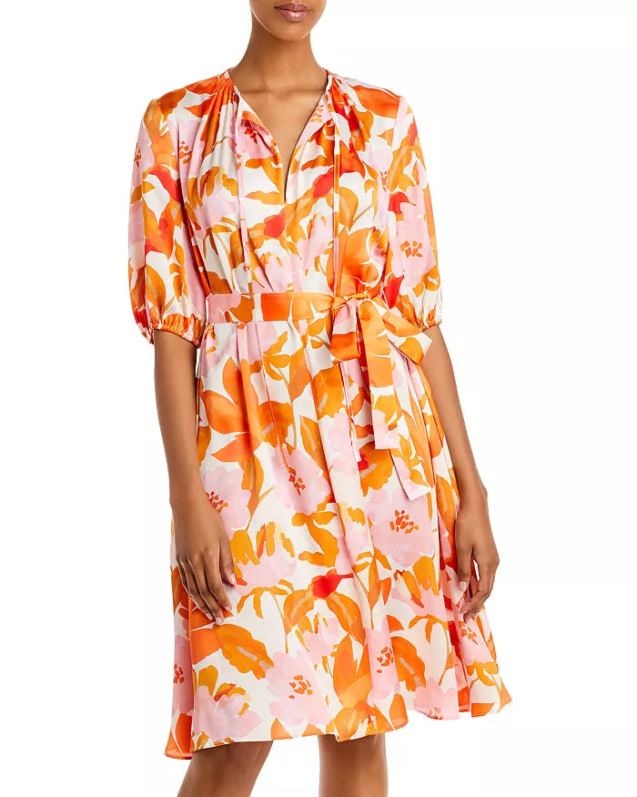Boss Daesala Floral Satin Dress, Size 6 by Vanessa Jane