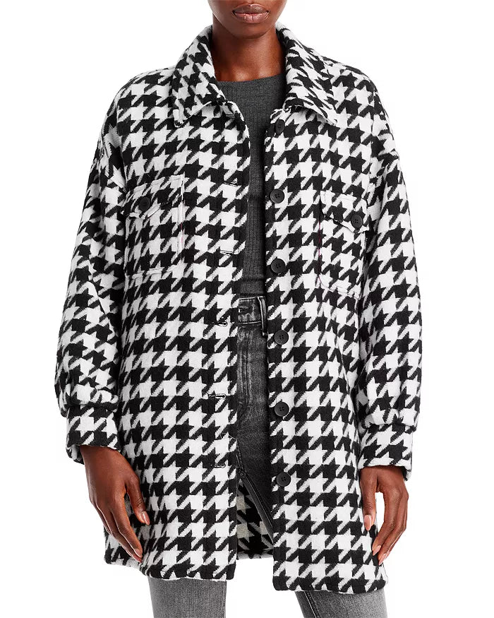 BAGATELLE.NYC Houndstooth Shirt Jacket by Vanessa Jane