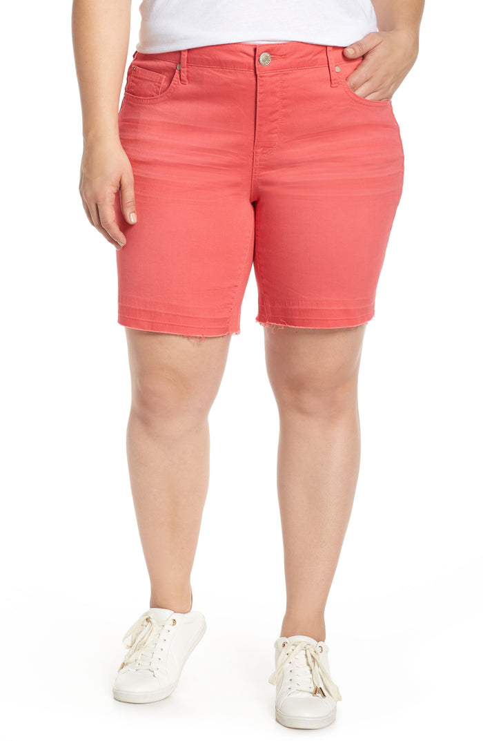 Seven7 Plus Size Womens Weekend Bermuda Shorts, Size 16W – Coral by Vanessa Jane